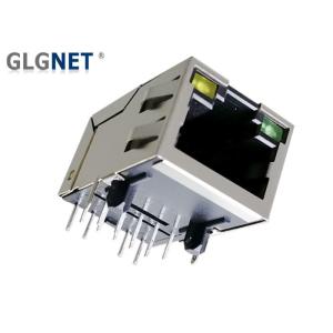 30 U" Gold Plating RJ45 Single Port Tab Up Magnetic Wiith Green Yellow LED
