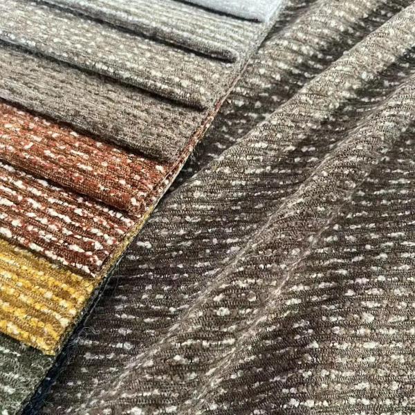 Soft Stain Resistant Chenille Jacquard Upholstery Fabric Chenille Textured