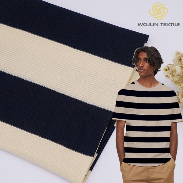 Quality High Quality And Fashionable Healthy Breathable Striped Knit Fabric For T-Shirt wholesale