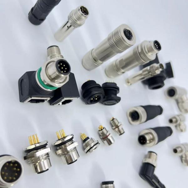 Waterproof M23 Power Connectors 12 Pin 23mm EMC Shielding IP67 4-9 Contact