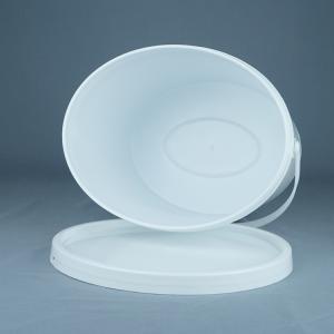 Customizable Oval Plastic Bucket PP/HDPE With IML Or Thermal Transfer Or Screen
