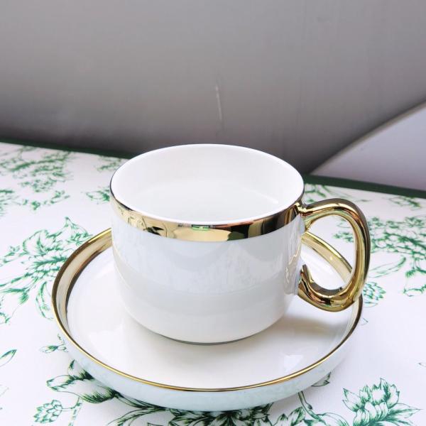 Classic Porcelain Cup And Saucer Set Coffee Tea Cup With Plate Father'S Day Gift Ideas