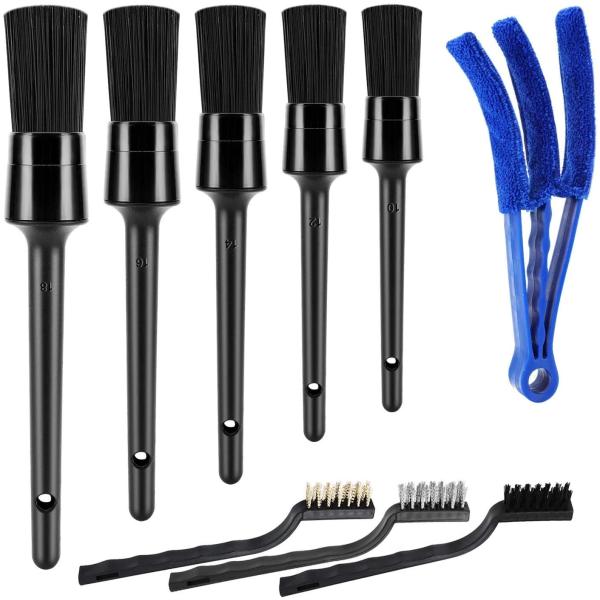 Quality 9pcs Auto Car Detailing Brush Set For Interior Cleaning wholesale