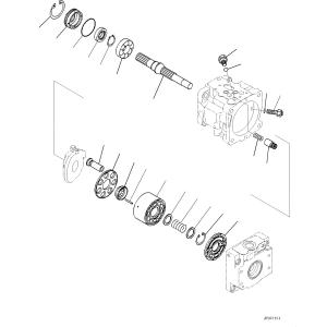 708-1T-00552 708-1T-01552 708-1T-04150 For Komatsu Bulldozer D39EX-22 D39PX-22 D31EX-22 Hydraulic FUN Pump Original