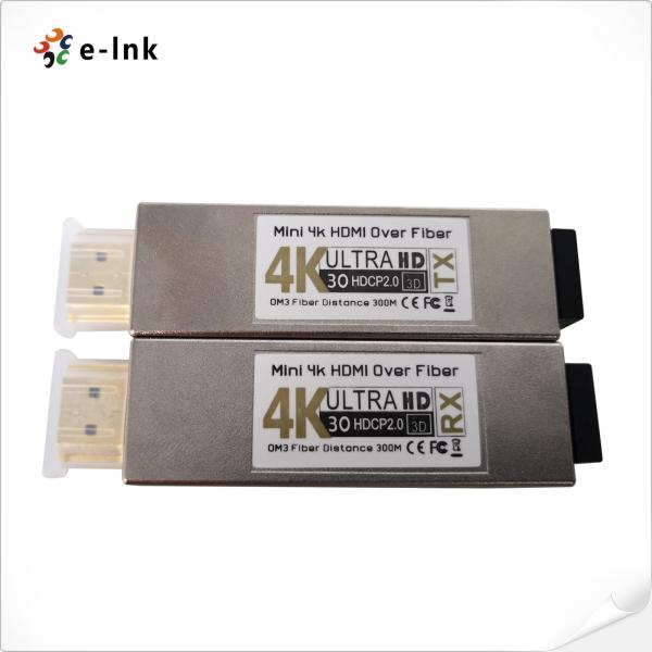 Quality Mini Multimode HDMI Fiber Extender Optical Transceiver 4K X 2K OM3 wholesale