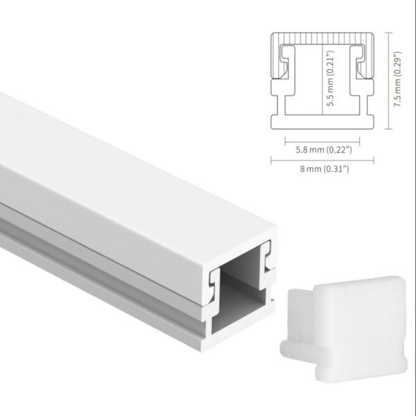 Quality H7.5mm Recessed Led Channel Profile Square Sandblasting 6063 T5 wholesale