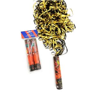 OEM ODM Available 2pcs Black Gold Metallic Confetti Cannon