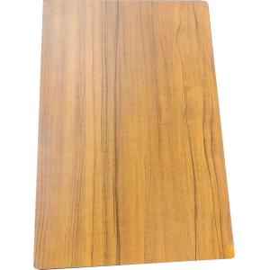 FR Wooden Finish Aluminum Composite Sheet Acp Panels Exterior Wide Slat Cladding