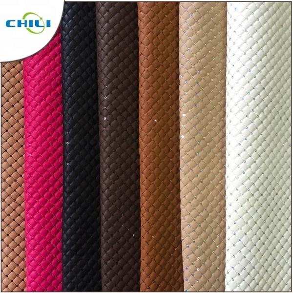 Quality Thicker Padded Faux Leather Fabric Multi Layers Anti Mildew Elastic Mesh wholesale