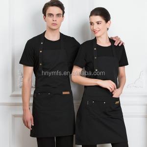 Fireproof Fabric BBQ Grill Black Chef Work Uniform With Pockets Custom Made Size