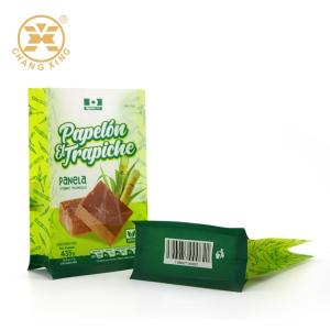 China 500g 1kg 2kg Sustainable Bread Packaging Green White Flat Bottom Packaging Bag With Tear on sale