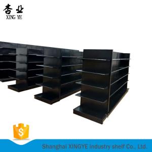 Factory Custom Size Color logo layer light duty shelves for supermarket yellow