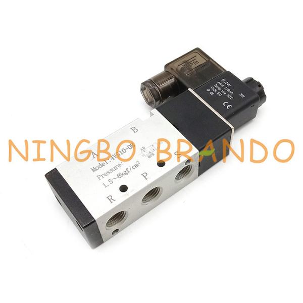 Quality 4V310-08 1/4 Inch 5/2 Way Single Coil Pneumatic Solenoid Valve wholesale