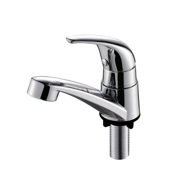 Quality Zinc Single Cold Water Wash Basin Faucet European Handle Water Saving wholesale