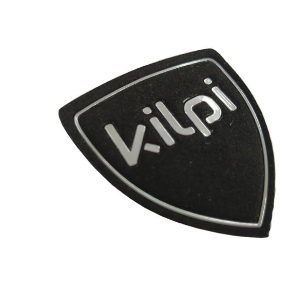 Quality Metallic Embossed Silicone Rubber Fabric Patch Custom Logo Eco - Friendly wholesale