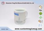 White / Black Custom Magic Mug , Porcelain Color Changing Coffee Cup