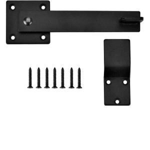 Single-side Bracket Heavy Duty Black Double Gate Latch Lock for Barn Door
