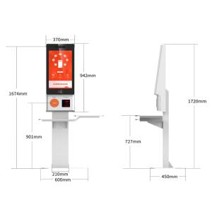 Self Service Ordering Checkout Kiosk 21.5 Inch Touch Printer Self Payment Kiosk