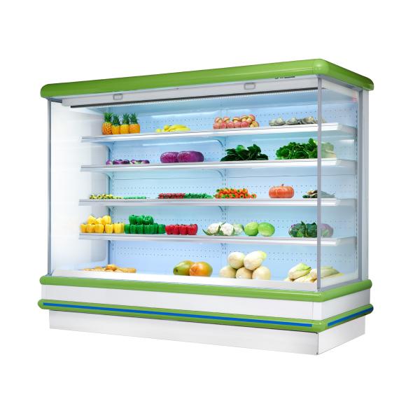 Supermarket fruit multi deck open display plug-in refrigerator plug in type open