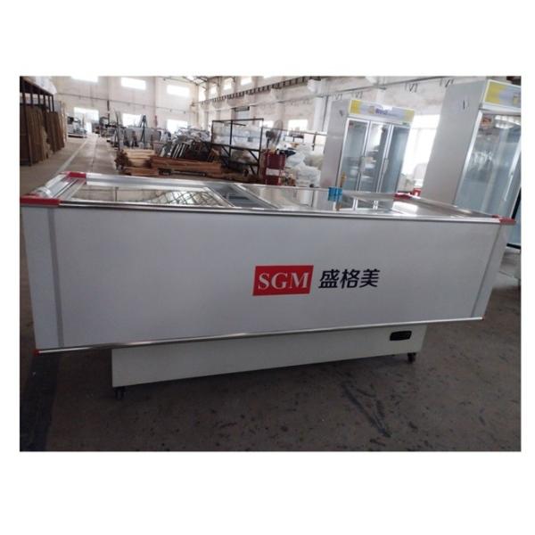 Restaurants Seafood Display Cooler Galvanized Plate Frozen Fish Freezer