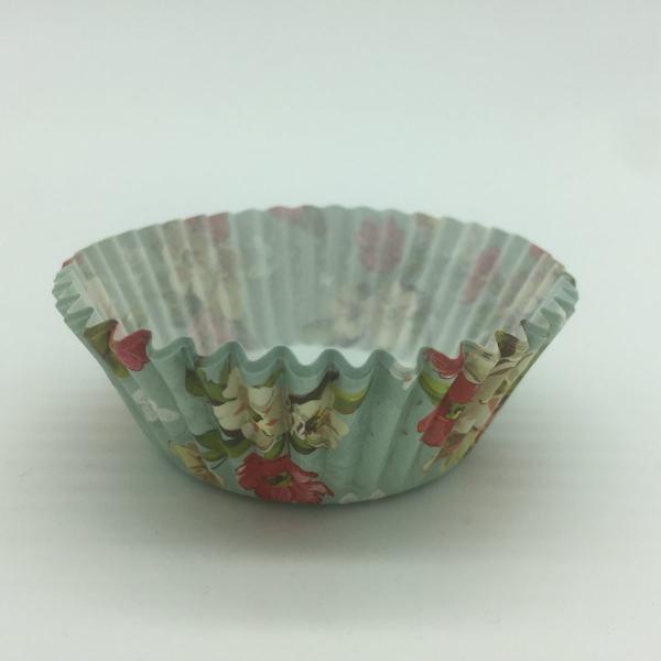 Light Blue Paper Cupcake Holders Mold , Patterned Cupcake Liners Muffin Pastry Cup