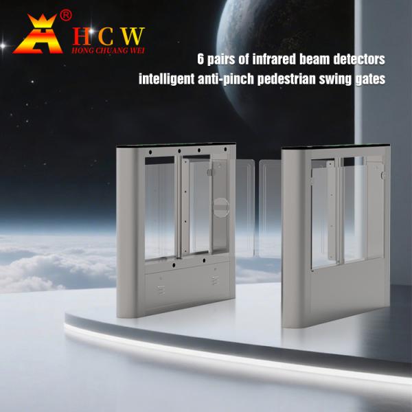 AC220V Power Supply Swing Barrier Turnstile with 1400*140*990 mm Size and 55 KG