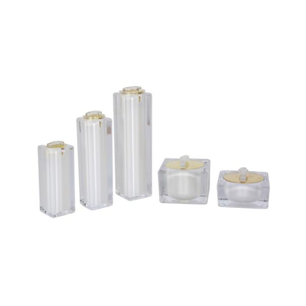 Quality 100ML Airless Cosmetic Pump Bottle Cream Jar For Daily Face Moisturizing Skincare Set wholesale