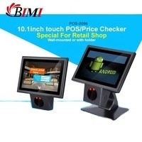 Supermarket Shop 10.1inch Touch Screen Checker with Built-in Barcode Scanner and