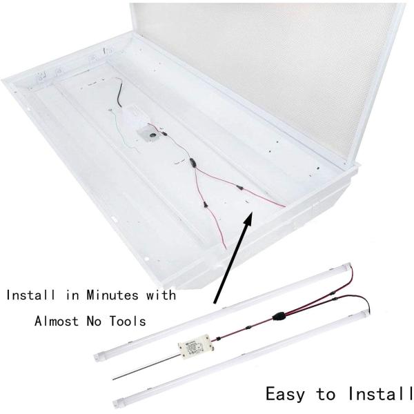 36w Magnetic Led Troffer Retrofit Kit , 4ft Led Retrofit Kits For Fluorescent