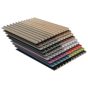 Slat Interiored Nano PVC Wood Effect Fluted Wall Panel Modern Design Style for