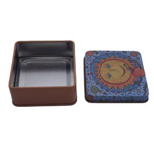 Personalized Square Soap Tin Box With Lid Gift Tin Cans Glossy Varnish