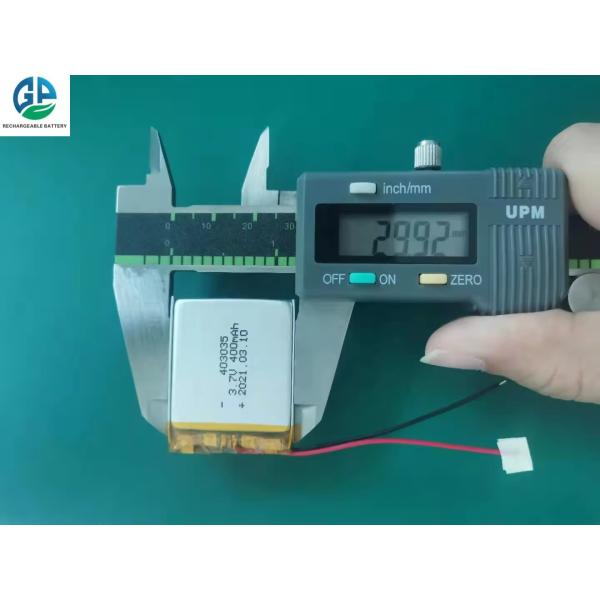 CB IEC62133 Approved Rechargeable Battery Pack 403035 Lipo Battery 3.7v 400mah Lithium Polymer Battery KC Certificate