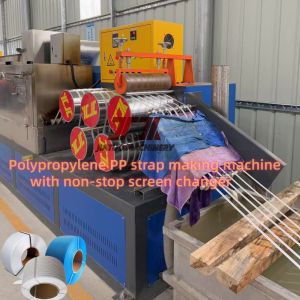 Cheap Automatic Strapping Machine Use PP Strap Making Machine 5-19mm Width With Non-Stop Screen Changer for sale