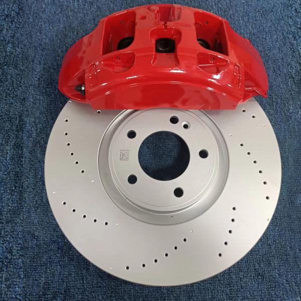 Front Modified AMG Big 6 Piston Monoblock Mercedes Red Brake Calipers High