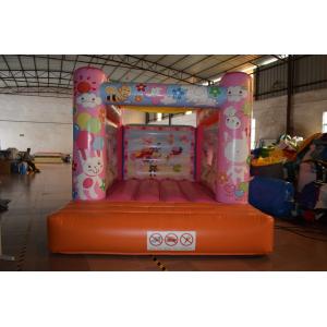Cute Rabbit Inflatable Jump House 3x4m / Kids Small Bouncy Castle