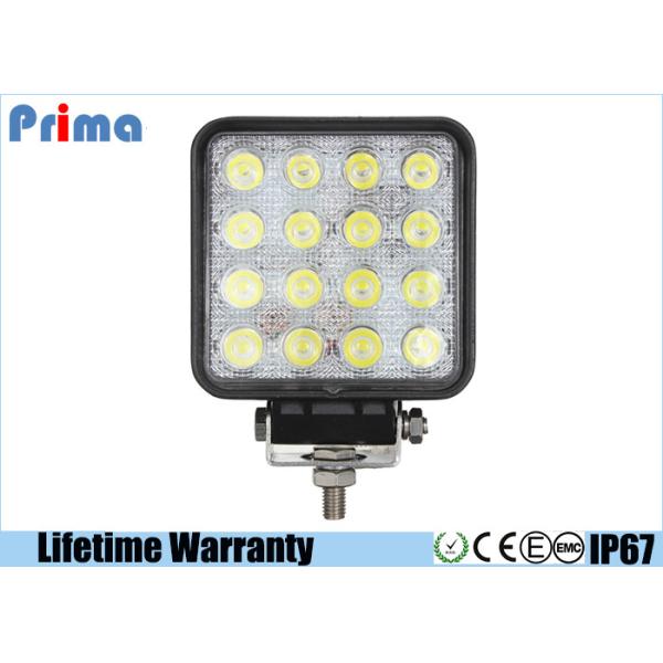 Quality Square 24V / 12v Led Work Lights Waterproof IP67 48W Power Cool White 6000K Driving Light wholesale