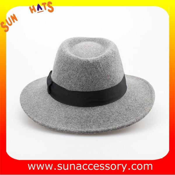 1436 Sun Accessory mix grey wool felt safari mens fedora hats ,Shopping online