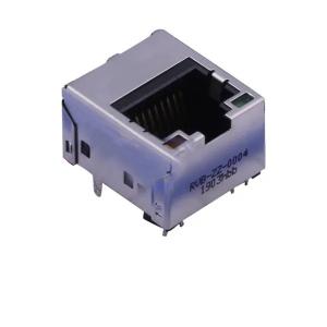 Shielded 1X1 Vertical RJ45 Connector With LED RVB-ZZ-0004