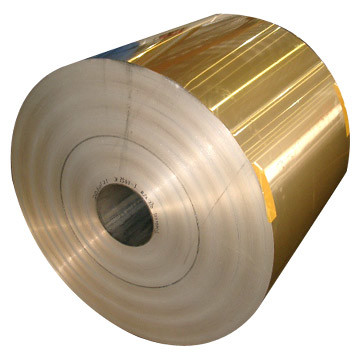 Quality Golden Epoxy & Hydrophilic Coated Aluminium Fins Alooy 8079 Temper O 0.2MM With Various Width wholesale