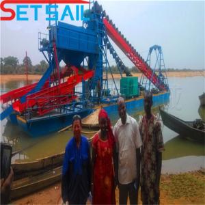 High Capacity Bucket Chain Diamond Dredger with Centrifuge and Customization