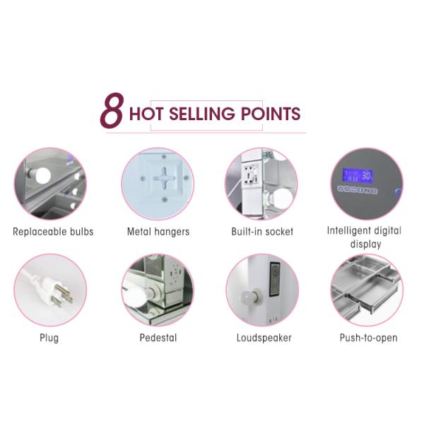 Full Length Hollywood 50x Magnifying Mirror Customzied