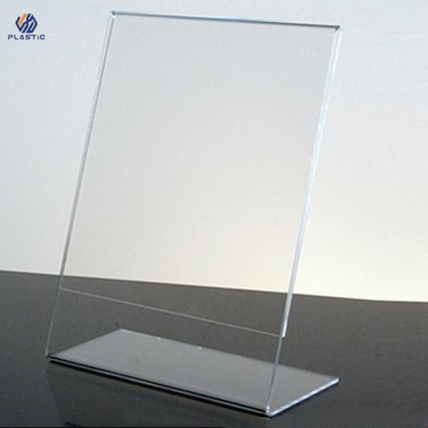 Quality 100% Virgin PMMA Acrylic Sign Holder Table Top With Custom Logo Modern Style wholesale