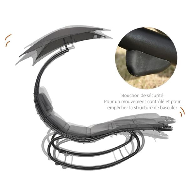 Outdoor Beach Balcony Patio Garden Rattan Hanging Swing with Customized Logo Design