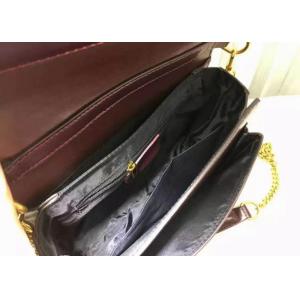 Mini Style Red Color Womens Shoulder Handbags With Handle , Genuine Cow Leather