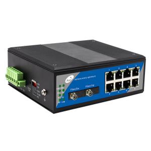 China IEE802.3 IP40 Fiber Ethernet Media Converter With 2 Fiber and 8 POE Ports on sale