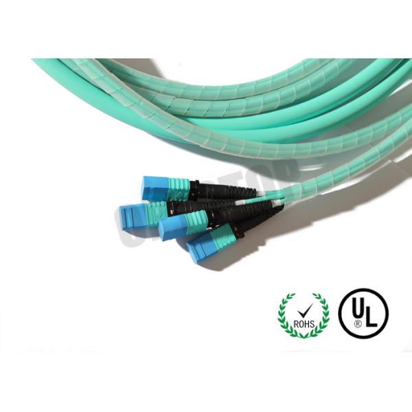 Quality MM OM 2 MPO Fiber Optic Patch Cord 8 / 12 / 24 - Core For Coherent Transmission wholesale