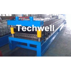 Corrugated Profile Roll Forming Machine , Corrugated Sheet Making Machine With PLC Control System