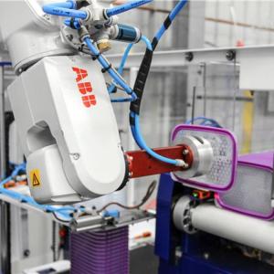 ABB IRB 1200 Industrial Robotic Arm With CNGBS Gripper As CNC Material Handling
