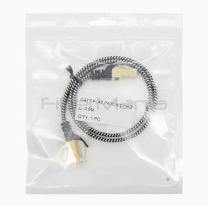 Flat Wire Cat7 Ethernet Cable 10Gbps Nylon Braided RJ45 Copper Patch Cords