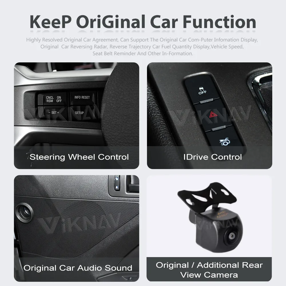 Viknav 14.4 Inch Touch Screen Car Radio For Ford Mustang 2015-2022 Multimedia Player Head Unit GPS Nagivation Auto Stereo